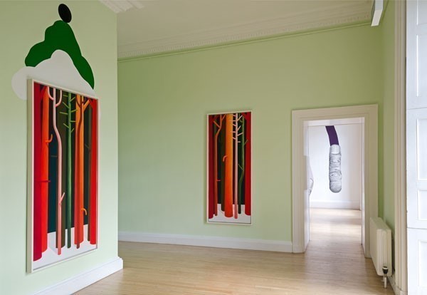 Installation view, Nicolas Party: Boys and Pastel, Inverleith House, Royal Botanic Garden Edinburgh