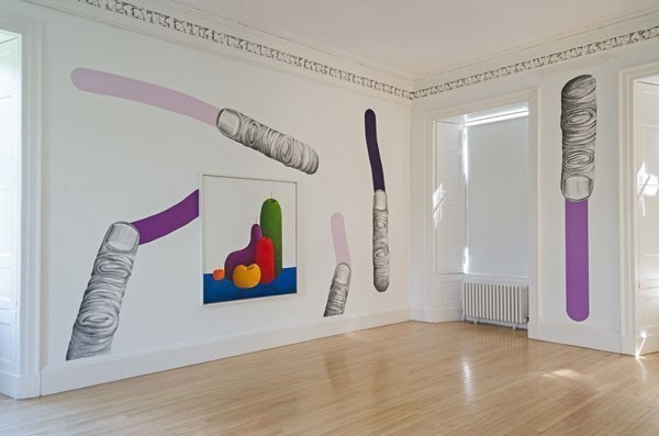 Installation view, Nicolas Party: Boys and Pastel, Inverleith House, Royal Botanic Garden Edinburgh