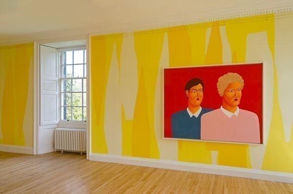 Installation view, Nicolas Party: Boys and Pastel, Inverleith House, Royal Botanic Garden Edinburgh