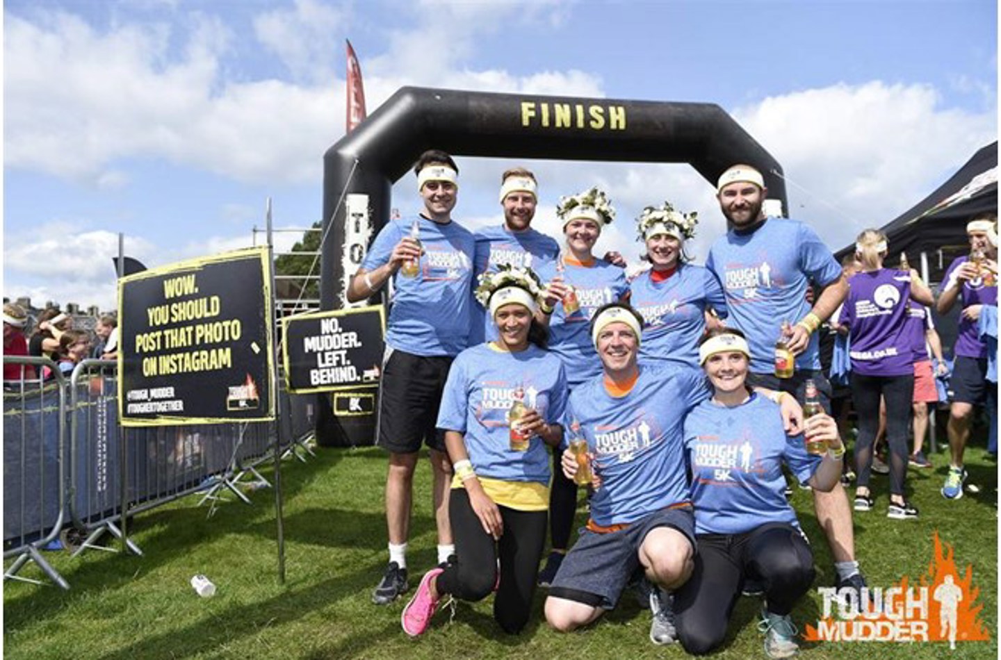 Tough Mudder participants group photo