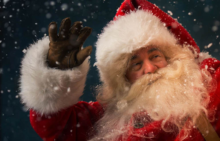 Santa waving