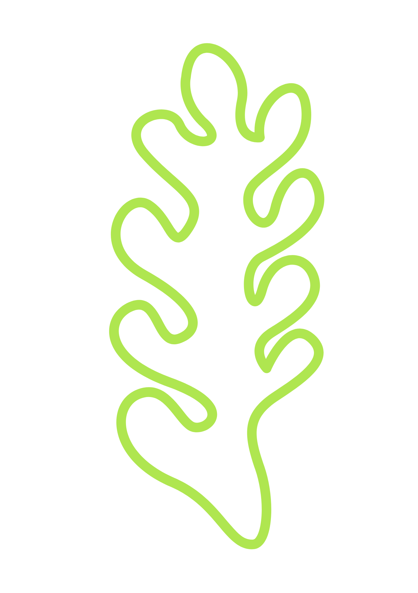 Icon of seaweed in fresh green